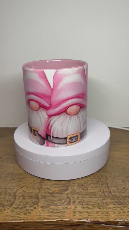 Mug de Noël rose (D)